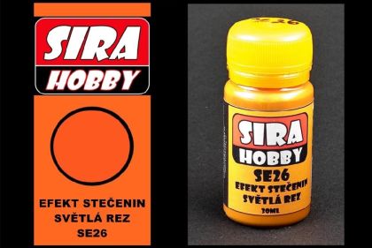 Efekt stečenin - světlá rez (streaking effect - light rust)