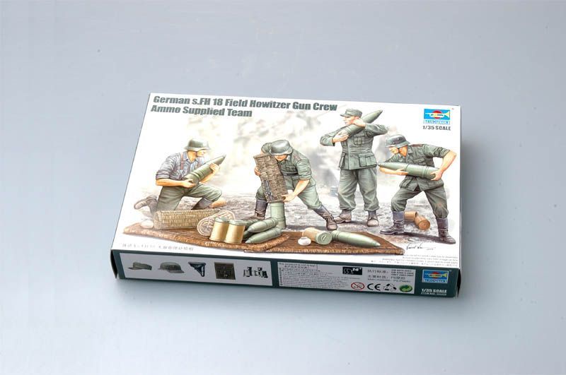 1:35 German s.FH 18 Ammo Supplied Team