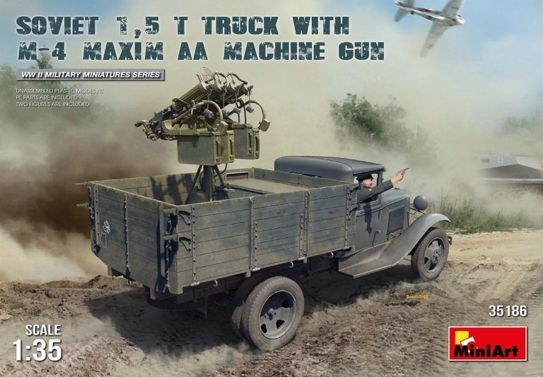 1:35 SOVIET 1,5 t. TRUCK w/ M-4 Maxim AA Machine Gun