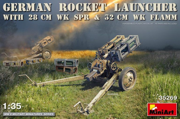 1:35 GERMAN ROCKET LAUNCHER with 28cm WK Spr & 32cm WK Flamm