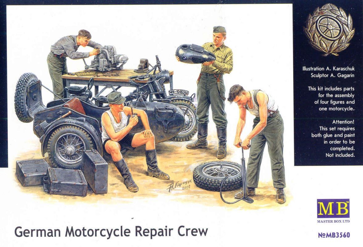 1:35 German Motorcycle Repair Crew