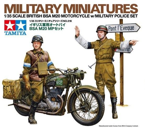 1:35 British BSA M20 motorcycle w/Military police set
