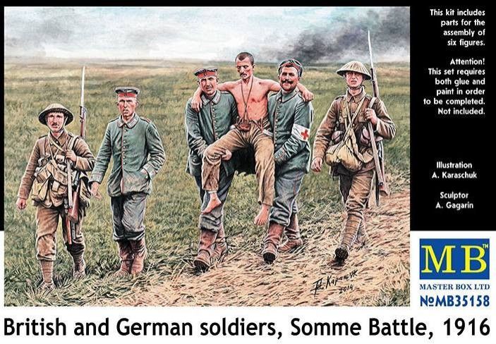 1:35 British and German soldiers, Somme Battle 1916