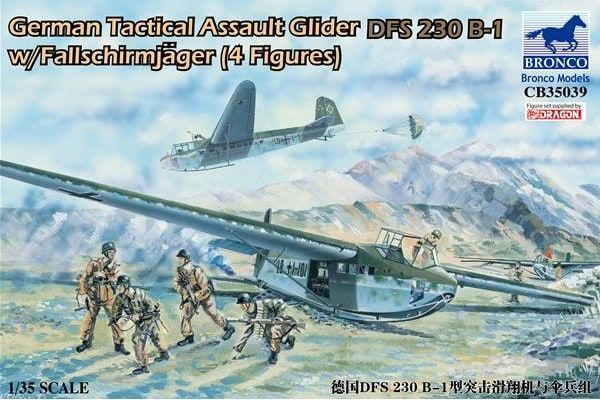 1:35 German Tactical Assault Glider DFS 230 B-1 w/Fallschirmjäger (4 Figures)