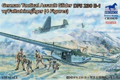 1:35 German Tactical Assault Glider DFS 230 B-1 w/Fallschirmjäger (4 Figures)