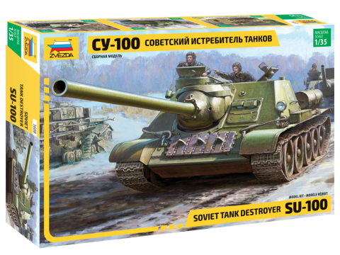 1:35 Soviet SU-100 tank destroyer