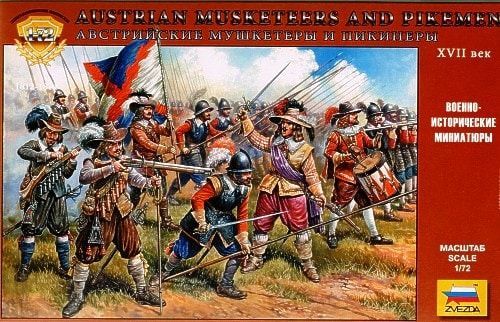 1:72 Austrian Musketeers and Pikemen XVII Century