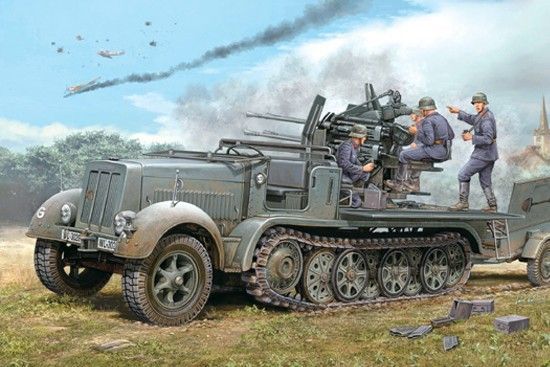 1:35 German 2cm Flakvierling 38 auf Selbstfahrlafette (Sd.Kfz.7/1e)
