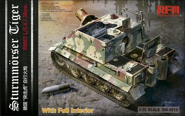 1:35 Sturmmörser Tiger RM61 L/5,4 / 38 cm With Full Interior