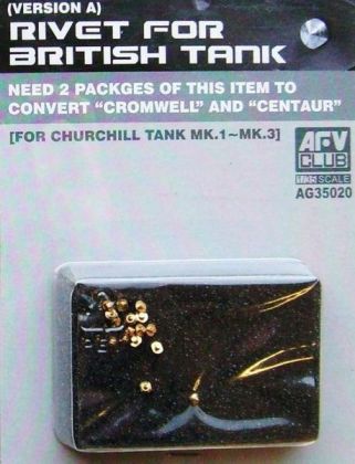1:35 Rivet for British Tank (Version A) for Churchill Tank Mk.1~Mk.3