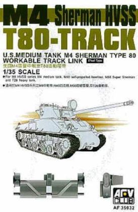 1:35 M4 Sherman HVSS T80-Track Links Steel Type (workable)
