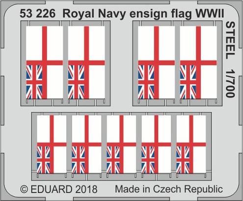 1:700 Royal Navy ensign flag WWII STEEL