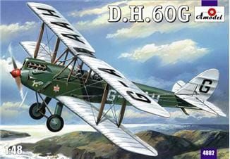 1:48 British trainer plane De Havilland DH-60G Gipsy Moth