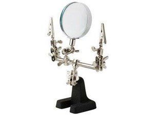 Third hand - a handle with a magnifying glass