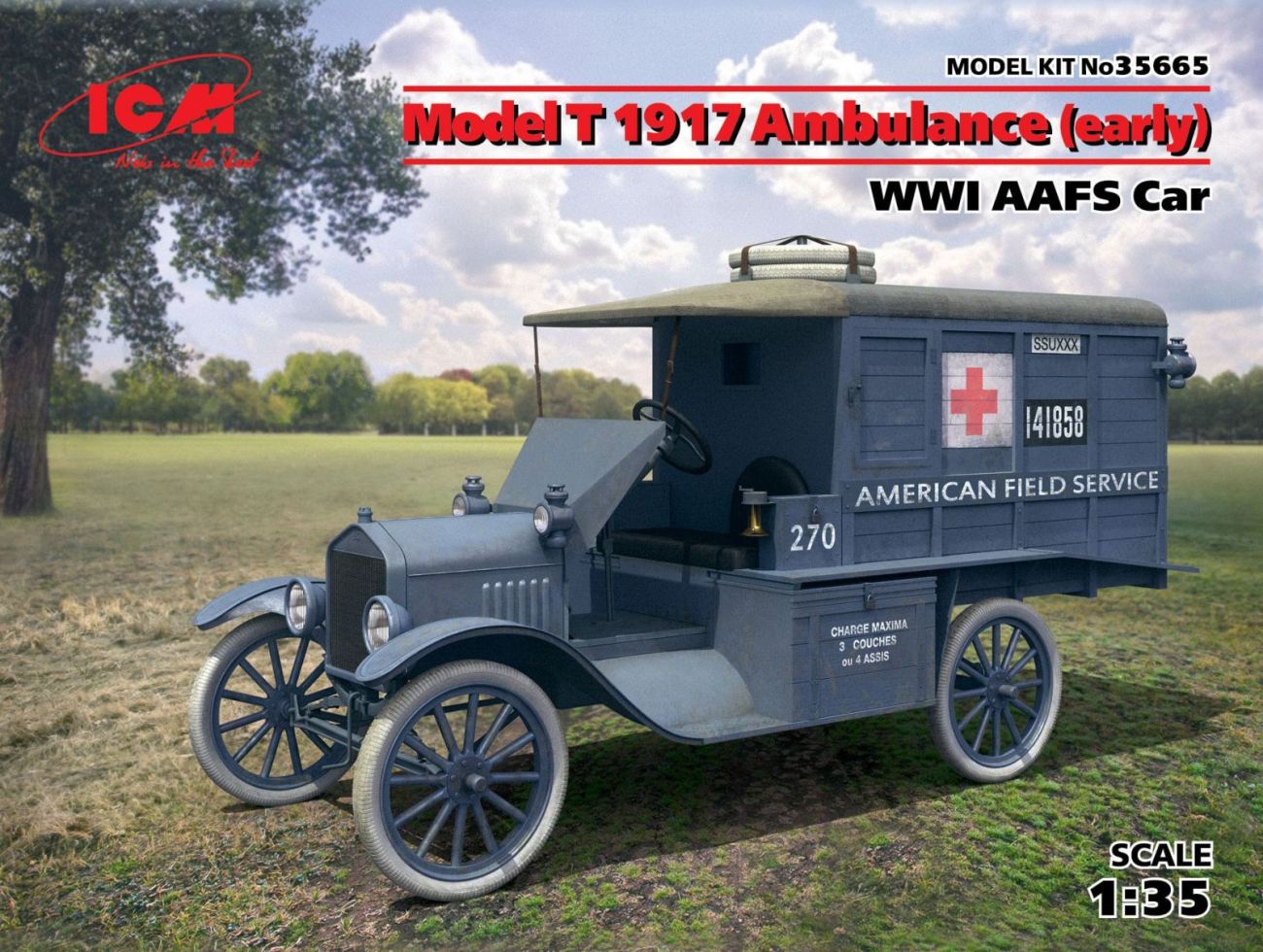 1:35 Model T 1917 Ambulance (early), WWI AAFS Car