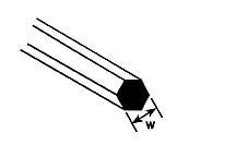 Hexagonal Rod (1 pcs) W-3,2mm L-250mm