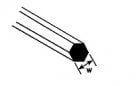 Hexagonal Rod (1 pcs)  W-2,5mm L-250mm