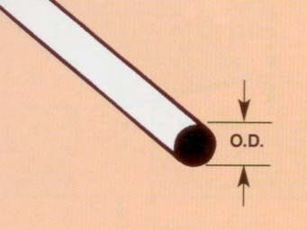 Round Rod (1 pcs)  H-0,6mm W-0,6mm L-250mm