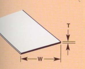 Strip Styrene (1 pcs)  W-31,8mm T-0,5mm L-600mm Color-Whit