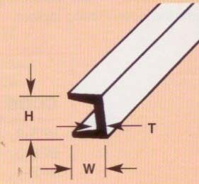Round Tubing (1 pcs) O.D-7,9mm I.D-6,4mm Wall-0,8mm L-375mmProfil U (1 pcs)  H-6,4mm W-4,6mm T-1,0mm