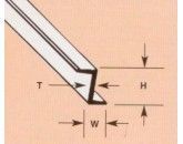 Profil Z (1 pcs)  H-6,4mm W-3,7mm T-1,0mm L-600mm