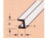 Profil U (1 pcs)  H-4,8mm W-3,4mm T-0,8mm L-375mm