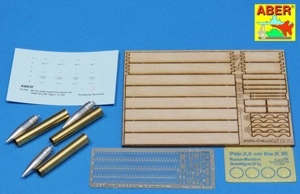 1:16 8,8 cm Tiger I high-explosive Ammo with box