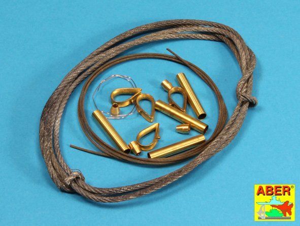 1:16 Tow cables and track cable with brackets used on Tiger I, King Tiger and Panther