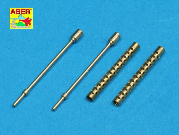 1:25 Set of 2 Turned U.S barrels for Browning M-1919 A4 with two part muzzle