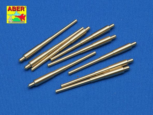 1:350 Set of 9pcs 406mm long barrels for US ships for turrets without antiblast covers: North Caroli