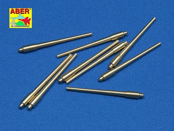 1:350 Set of 9pcs 406mm short barrels for US ships for turrets without antiblast covers: North Carol