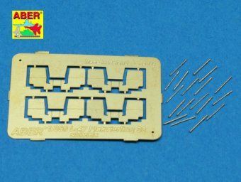 1:350 Set of 16 pcs 2cm barrels for German Flakvierling 38 with shields