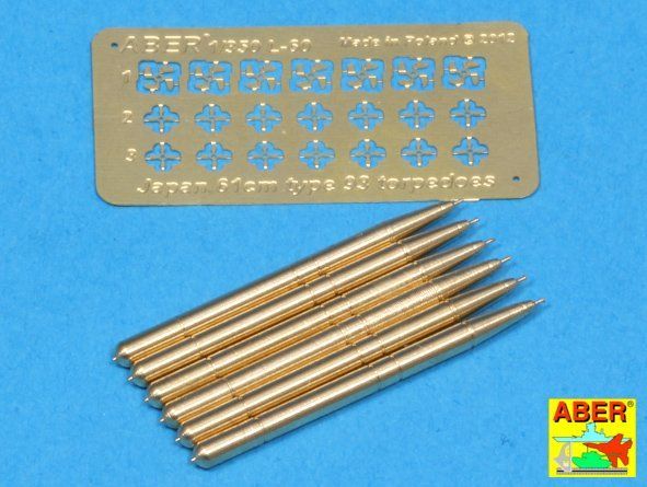 1:350 Set of 6 Japan torpedoes 61cm Type 93