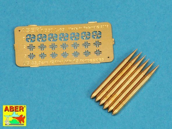 1:350 Set of 6 US torpedoes 53,3cm (21in) MK.15