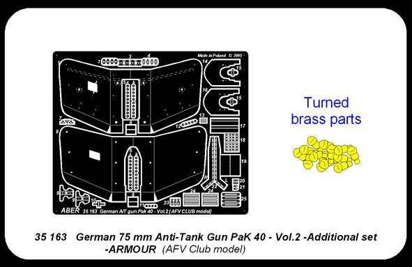 1:35 German 75 mm Anti-Tank Gun PaK 40 - vol. 2 - additional set - armour