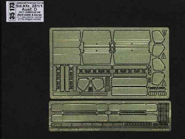 1:35 Armoured personnel carrier Sd.Kfz. 251/1 Ausf. D - vol. 7 - additional set - back seats and box
