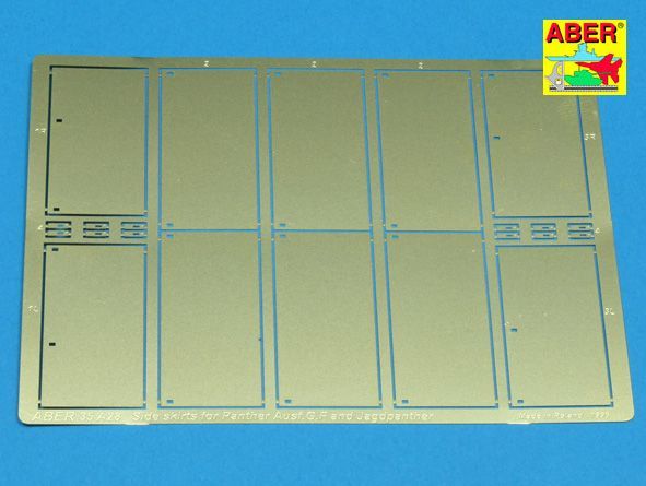 1:35 Side skirts for Panther Ausf.G, Jagdpanther