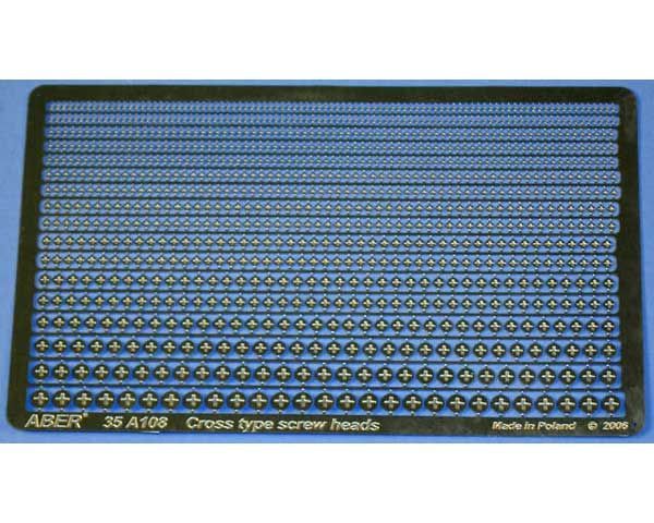 1:35 Cross type screw heads