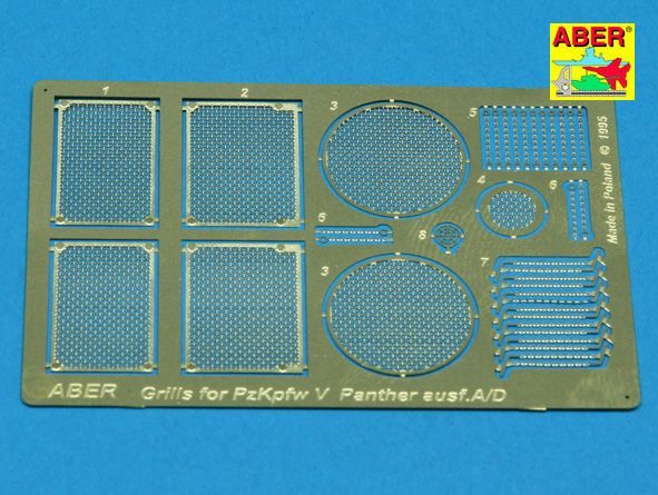 1:35 Grilles for german tank Grilles for PzKpfw V Ausf.A/D ''Panther'' (Sd.Kfz.181)