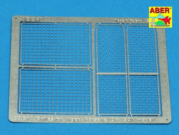 1:35 Grilles for german tank Tiger Porsche