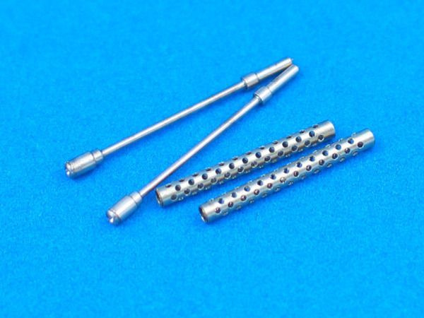 1:35 Set of 2 Turned U.S barrels for Browning M-1919 A4 with two part muzzle