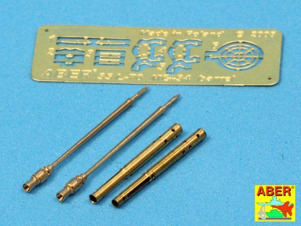 1:35 Set of 2 barrels for German tank machine gun MG 34 with Panzermantel