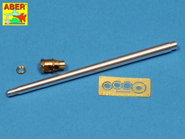1:35 U.S 76 mm M1A2 barrel with muzzle brake for Sherman M4 series tanks with M62 mount