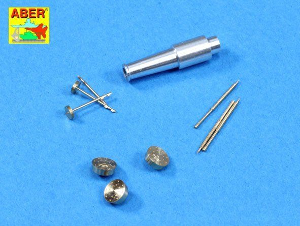 1:35 Set of barrels for Soviet tank T-28 Early: 1 x KT-28 (76,2 mm), 3 x Machine Gun DT (7,62 mm)