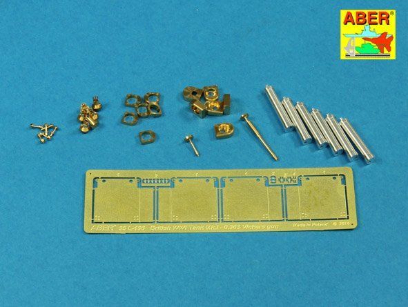1:35 Barrels for British WWI Tank Mk.I Female or 0.303 Vickers gun x 4 8mm Hotchkiss m.1909 x 1