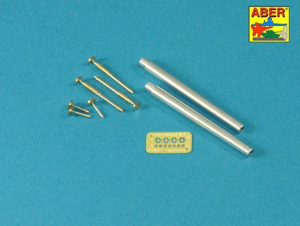 1:35 Barrels for British WWI Tank Mk.I Male – 6 pdr. gun x 2 pcs. & 8mm Hotchkiss m.1909 x 3 pcs.