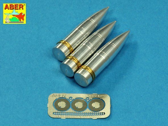 1:35 German 280mm Grenates 39/42 for Leopold Rail Gun