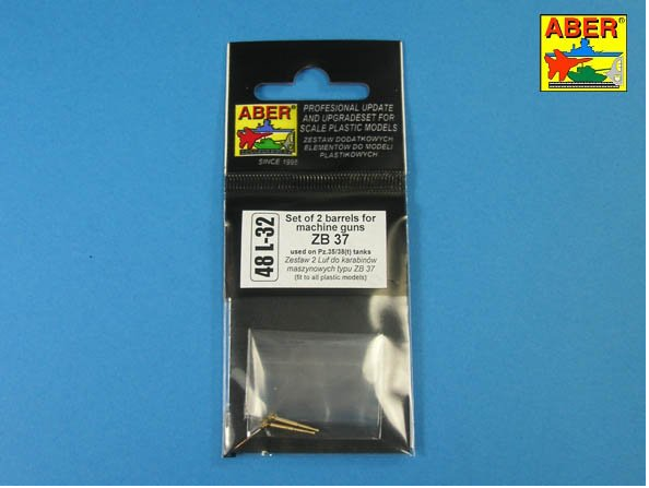 1:48 2 Barrels for ZB 37 Machine Guns used on Pz.35/38(t)
