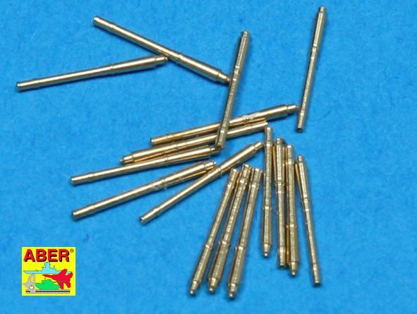 1:700 Set of 16 pcs 105 mm SFLAK barrels SKC/33nT used in LC/37 mount for German war ships