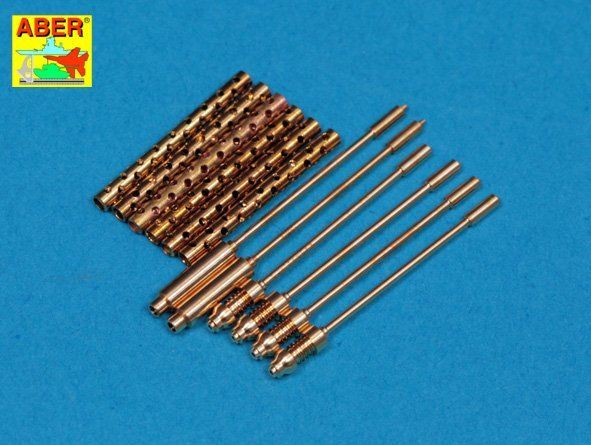 1:32 Set of 6 turned U.S. cal .50 (12,7mm) Browning M2 barrels for P-51 Mustang